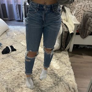 American Eagle Distressed Mom jeans